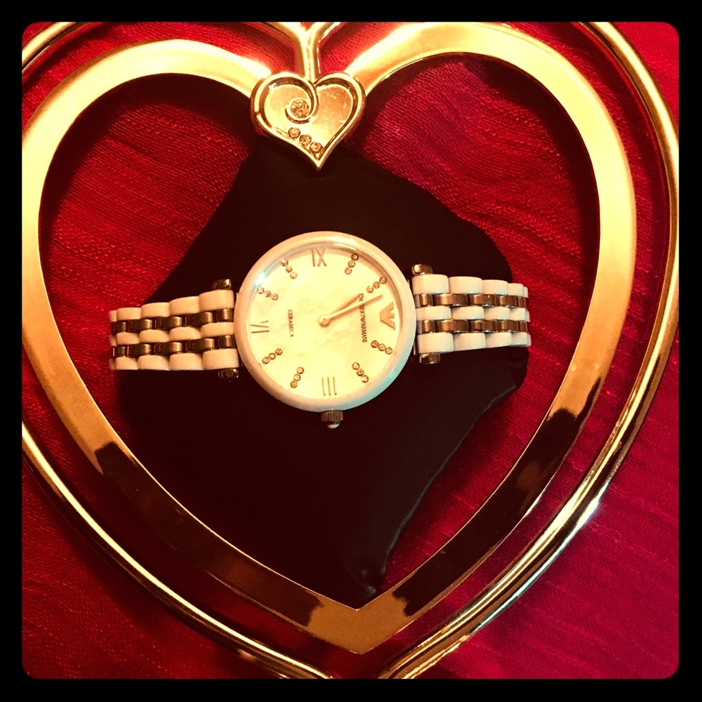 Beautiful ceramic Emporio Armani watch.